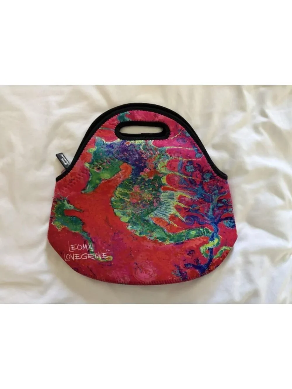 Leoma Lovegrove Neoprene Seahorse Lunch Bag NWOT